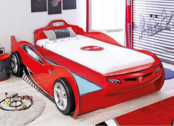 CARBED Кровать-машина Coupe с выдвижной кроватью Red 20.03.1306.00 в Половинном - polovinnoe.mebel54.com | фото