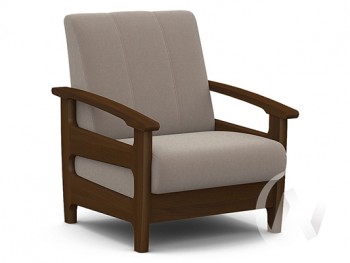 Кресло для отдыха Омега (орех лак/CATANIA COCOA) в Половинном - polovinnoe.mebel54.com | фото