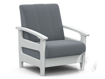 Кресло для отдыха Омега (снег лак/CATANIA SILVER) в Половинном - polovinnoe.mebel54.com | фото