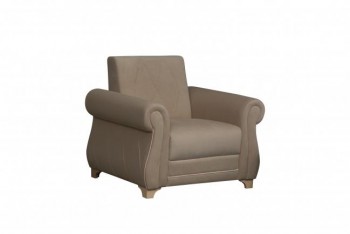 Кресло для отдыха "Порто" (велюр киви латте / микровельвет крем) в Половинном - polovinnoe.mebel54.com | фото
