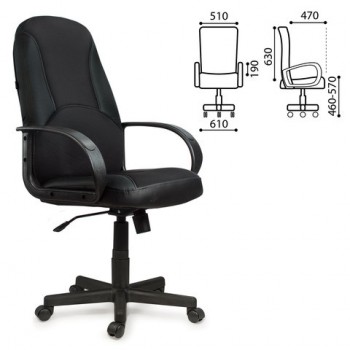 Кресло офисное BRABIX City EX-512 (черное) в Половинном - polovinnoe.mebel54.com | фото