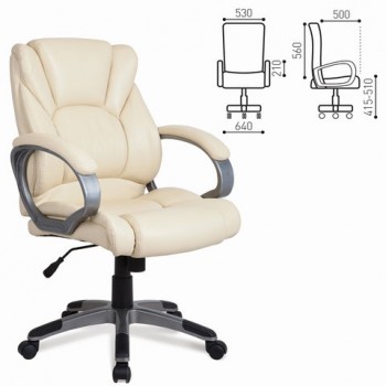 Кресло офисное BRABIX Eldorado EX-504 (бежевый) в Половинном - polovinnoe.mebel54.com | фото