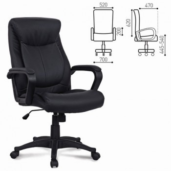Кресло офисное BRABIX Enter EX-511 (черный) в Половинном - polovinnoe.mebel54.com | фото