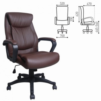 Кресло офисное BRABIX Enter EX-511 (коричневый) в Половинном - polovinnoe.mebel54.com | фото