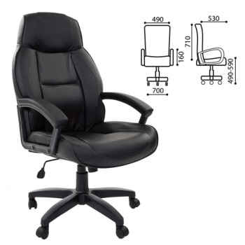 Кресло офисное BRABIX Formula EX-537 (черный) в Половинном - polovinnoe.mebel54.com | фото