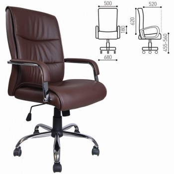 Кресло офисное BRABIX Space EX-508 (коричневый) в Половинном - polovinnoe.mebel54.com | фото