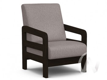 Кресло отдыха Вега-34 (венге лак/UNO ROSY-GREY) в Половинном - polovinnoe.mebel54.com | фото