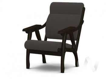 Кресло Вега-10 (венге лак/ULTRA GRAFIT) в Половинном - polovinnoe.mebel54.com | фото