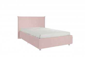Кровать 1,2 Квест с основанием (Нежно-розовый велюр) в Половинном - polovinnoe.mebel54.com | фото