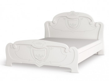 Кровать 1,6м Мария (Белый глянец) в Половинном - polovinnoe.mebel54.com | фото