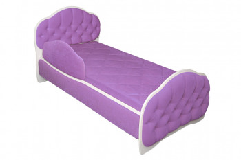 Кровать 170 Гармония 67 Светло-фиолетовый (мягкий бортик) в Половинном - polovinnoe.mebel54.com | фото