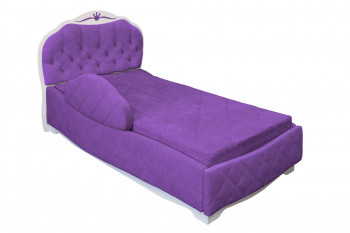 Кровать 190 Гармония Lux 32 Фиолетовый (мягкий бортик) в Половинном - polovinnoe.mebel54.com | фото