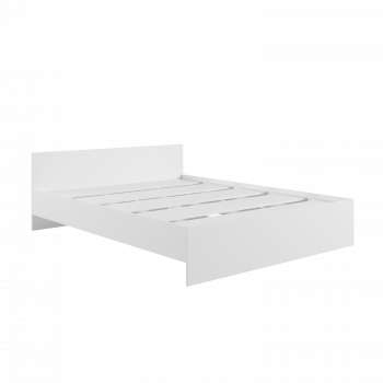 Кровать без ящ. М1400 Мадера Белый в Половинном - polovinnoe.mebel54.com | фото