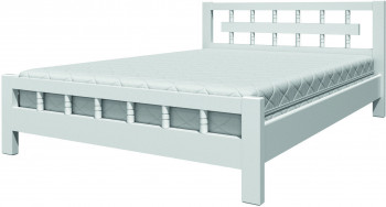 Кровать Натали-5 из массива сосны 1600*2000 Белый античный в Половинном - polovinnoe.mebel54.com | фото