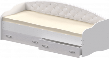 Кровать Софа-7 с мягкой спинкой (800х1900) Белый в Половинном - polovinnoe.mebel54.com | фото