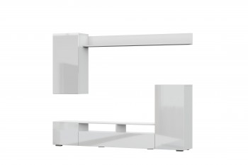 Мебель для гостиной МГС 4 (Белый/Белый глянец) в Половинном - polovinnoe.mebel54.com | фото