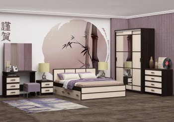 Модульная спальня Сакура в Половинном - polovinnoe.mebel54.com | фото