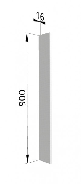 Панель торцевая (для шкафа верхнего торцевого высокого) ВПТ 400 Ройс (Графит софт) в Половинном - polovinnoe.mebel54.com | фото