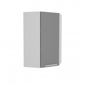 Ройс ВПУ 550 Шкаф верхний угловой высокий (Графит софт/корпус Серый) в Половинном - polovinnoe.mebel54.com | фото