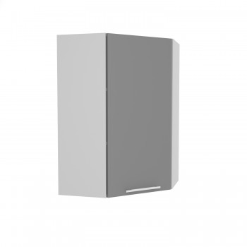 Ройс ВПУ 600 Шкаф верхний угловой высокий (Графит софт/корпус Серый) в Половинном - polovinnoe.mebel54.com | фото