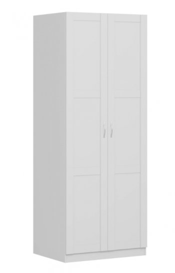 Шкаф двухдверный Пегас сборный белый в Половинном - polovinnoe.mebel54.com | фото